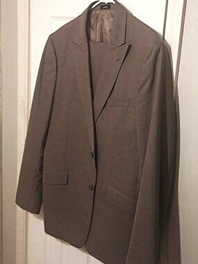 J. Ferrar Modern Fit Men Tan 2 Piece Suit   44L